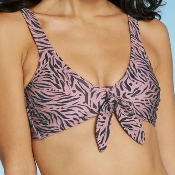 Xhilaration Women's Tie-Front Bralette Bikini - Picture 1 of 2